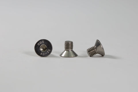 0249 SS Skid Pad Hardware Kit 5x8 Flat Head (NO O-RING) - Woodcraft Technologies