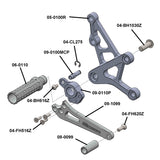 05-0100B Kawasaki ZX6/ZX7/ZX9 Rearset
