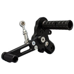 05-0108B Kawasaki Z125 2017-20 Complete Rearset Kit w/ Pedals - GP Shift - Woodcraft Technologies