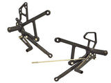 05-0129B Kawasaki Ninja 650  2009-11 Complete Rearset Kit w/ Pedals - STD/GP Shift - Woodcraft Technologies
