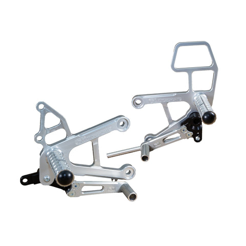 05-0145B Kawasaki Ninja ZX6 2005-06 ZX636 2005-06 Complete Rearset Kit w/ Pedals - STD/GP Shift - Woodcraft Technologies