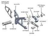 05-0147B 2007-08 Kawasaki ZX6/636 Complete Rearset - STD/GP Shift
