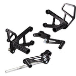 05-0147B Kawasaki Ninja ZX6 2007-08 Complete Rearset Kit w/ Pedals - STD/GP Shift - Woodcraft Technologies