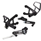 05-0147B Kawasaki Ninja ZX6 2007-08 Complete Rearset Kit w/ Pedals - STD/GP Shift - Woodcraft Technologies