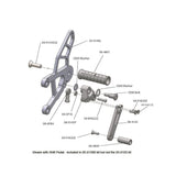 05-0149B Kawasaki Ninja ZX6 2009-12 Complete Rearset Kit w/ Pedals - STD/GP Shift - Woodcraft Technologies
