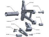 05-0165B Kawasaki Ninja ZX10 2006-10 Complete Rearset Kit w/ Pedals - STD/GP Shift - Woodcraft Technologies