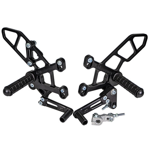 05-0169B Kawasaki Ninja ZX10 2011-2015 Complete Rearset Kit w/ Pedals - GP Shift - Woodcraft Technologies