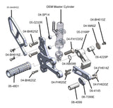05-0232B Suzuki GSX-8 S/R Complete Std Shift Rearset Kit W/Pedals