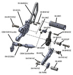 05-0233B Suzuki GSX8S/R Complete GP Shift Rearset Kit W/Pedals