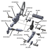 05-0233B Suzuki GSX8S/R Complete GP Shift Rearset Kit W/Pedals