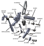 05-0233B Suzuki GSX8S/R Complete GP Shift Rearset Kit W/Pedals