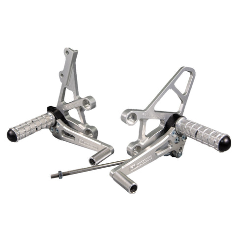 05-0240B Suzuki GSXR600 2000-05 GSXR750 2000-05 GSXR1000 2001-04 Complete Rearset Kit w/ Pedals - STD/GP Shift - Woodcraft Technologies