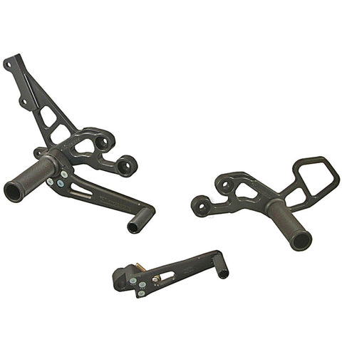 05-0247B Suzuki GSX-R600 2006-2010 GSXR750 2006-10 Complete Rearset Kit w/ Pedals - STD/GP Shift - Woodcraft Technologies