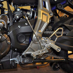 05-0407B Yamaha FZ07 2015-17 MT07 2018-20 XSR700 2018-20 Complete Rearset Kit w/ Pedals - STD/GP Shift - Woodcraft Technologies