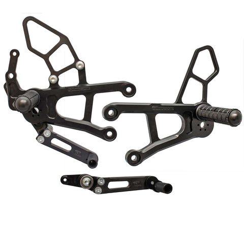 05-0416B Yamaha FZ10 2017 MT10 2018-20  Complete Rearset Kit w/ Pedals - STD/GP Shift - Woodcraft Technologies