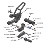 05-0417B Yamaha YZF-R7 Complete Rearset Kit w/ Pedals