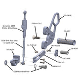 05-0419B Yamaha MT09 Rearset Kit, Complete W/Pedals