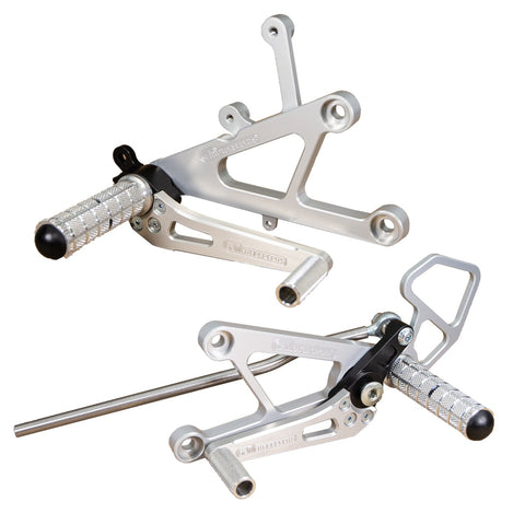 05-0447B Yamaha YZF-R6 2003-2005 Complete Rearset Kit w/ Pedals - STD/GP Shift - Woodcraft Technologies