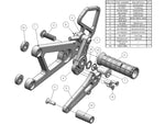 05-0447 Yamaha YZF-R6 2003-2005 Rearset - GP/STD - Woodcraft Technologies