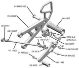05-0449B Yamaha YZF-R6 2006-2016 Complete Rearset Kit w/ Pedals - GP Shift - Woodcraft Technologies