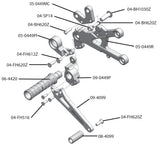 05-0449 Yamaha YZF-R6 2006-2016 Rearset - GP Shift w/Shift Pedal - Woodcraft Technologies