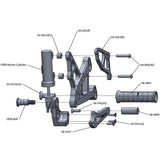 05-0452B Yamaha YZF-R1 2009-14 YZF-R1LE 2009-12 Complete Rearset Kit w/ Pedals - STD/GP Shift - Woodcraft Technologies