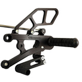 05-0500B Triumph Daytona 675 2006-12 Daytona 675R 2011-12 Complete Rearset Kit w/ Pedals - STD Shift - Woodcraft Technologies
