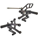 05-0501B Triumph Daytona 675 2006-12 Daytona 675R 2011-12 Complete Rearset Kit w/ Pedals - GP Shift - Woodcraft Technologies