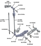 05-0512B Triumph Daytona 675/R/Street Triple Rearsets  - GP Shift w/QS Rod - RACE USE ONLY (No Side Stand)