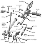 05-0516B Triumph 765 Street Triple Complete Rearset Kit w/ Pedals - GP Shift w/ Aftermarket Push QS