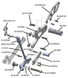 05-0518B Triumph Daytona Moto 2 Complete Rearset Kit w/Pedals