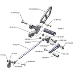 05-0610 Ducati  748 1994-02, 916 1993-99, 996 1999-01, 998 2002-03 Rearset w/Shift Pedal and Heel Guard - Woodcraft Technologies