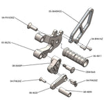 05-0625 Ducati 749 2003-06, 999 2003-06 Rearet w/Shift Pedal - Woodcraft Technologies