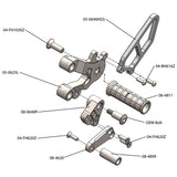 05-0625 Ducati 749 2003-06, 999 2003-06 Rearet w/Shift Pedal - Woodcraft Technologies
