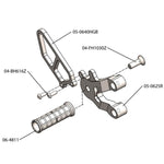 05-0625 Ducati 749 2003-06, 999 2003-06 Rearet w/Shift Pedal - Woodcraft Technologies