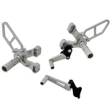 05-0640BA Ducati 848 2008-11, 1098 2007-09 1198 2008-11, 848 EVO 2011-13 Complete Rearset Kit w/ Pedals - Silver - STD/GP Shift - Woodcraft Technologies