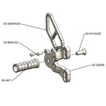 05-0640 Ducati 848 2008-11, 1098 2007-09 1198 2008-11, 848 EVO 2011-13 Rearset Black - Woodcraft Technologies