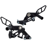 05-0660B Ducati Monster 696 2009-13, 796 2011-13,  1100 2009-10, 1100EVO 2011-13 Complete Rearset w/ Pedals - STD/GP Shift - Woodcraft Technologies