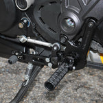 05-0671B Ducati 1198 Diavel GP Shift Adjustable  Complete Rearset W/Pedals - Woodcraft Technologies