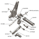 05-0671B Ducati 1198 Diavel GP Shift Adjustable  Complete Rearset W/Pedals - Woodcraft Technologies