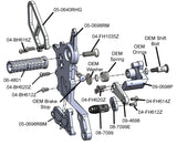05-0699B Ducati Hypermotard 698 Mono Rearset Kit - GP Shift