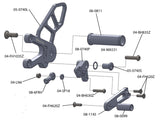 05-0740B Aprilia RSV4 2009-15 Complete Rearset w/ Pedals - STD/GP Shift - Woodcraft Technologies