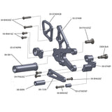 05-0740B Aprilia RSV4 2009-15 Complete Rearset w/ Pedals - STD/GP Shift - Woodcraft Technologies