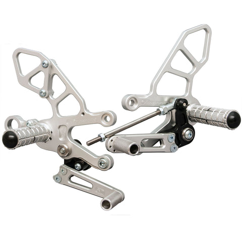 05-0741B Aprilia RSV4 2011-16, Tuono V4 2011-16 Complete Rearset Kit w/ Pedals - GP Shift - Woodcraft Technologies