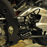 05-0750B BMW S1000RR 2009-14 HP4 2013-14 Complete Rearset Kit w/ Pedals - STD Shift - Woodcraft Technologies