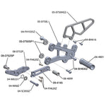 05-0752B BMW S1000RR 2009-14 HP4 2013-14 RACE ONLY Complete Rearset w/ Pedals - STD/GP Shift - Woodcraft Technologies