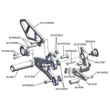 05-0752B BMW S1000RR 2009-14 HP4 2013-14 RACE ONLY Complete Rearset w/ Pedals - STD/GP Shift - Woodcraft Technologies