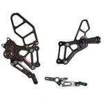 05-0759B 2017 BMW S1000R 2017-20 S1000XR 2015-19 Complete Rearset Kit w/ Pedals - STD/GP Shift - Woodcraft Technologies