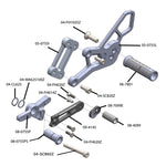 05-0759B 2017 BMW S1000R 2017-20 S1000XR 2015-19 Complete Rearset Kit w/ Pedals - STD/GP Shift - Woodcraft Technologies