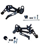 05-0761B Aprilia RS457 Adjustable Rearset Kit Complete W/Pedals With Folding Toe Pieces